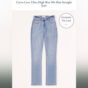 Abercrombie Curve Love Ultra High Rise 90s Slim Straight Jean